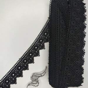 Кружево макраме Sindtex 4см (13м) Цвет - Черный (11-L0205-2) Кружево макраме Sindtex 4см (13м) Цвет - Черный (11-L0205-2)