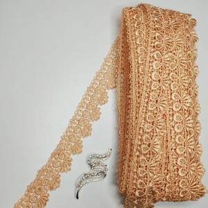 Кружево макраме Sindtex 4см (20м) Цвет - Персик (33-Y12404A-2) Кружево макраме Sindtex 4см (20м) Цвет - Персик (33-Y12404A-2)