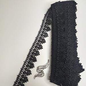 Кружево макраме Sindtex 4см (20м) Цвет - Черный (33-Y12404A-1) Кружево макраме Sindtex 4см (20м) Цвет - Черный (33-Y12404A-1)