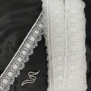 Кружево макраме Sindtex 5см (20м) Цвет - Белый (17-XR11641A-1)