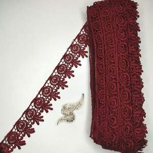 Кружево макраме Sindtex 5см (20м) Цвет - Бордовый (26-H1931-13) Кружево макраме Sindtex 5см (20м) Цвет - Бордовый (26-H1931-13)