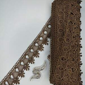 Кружево макраме Sindtex 5см (20м) Цвет - Коричневый (01-Y10495-3) Кружево макраме Sindtex 5см (20м) Цвет - Коричневый (01-Y10495-3)