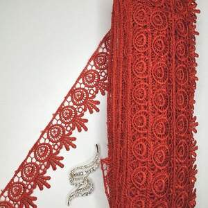 Кружево макраме Sindtex 5см (20м) Цвет - Красный (26-H1931-8)