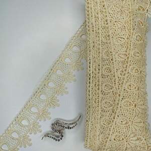 Кружево макраме Sindtex 5см (20м) Цвет - Молочный (01-Y10495-5) Кружево макраме Sindtex 5см (20м) Цвет - Молочный (01-Y10495-5)