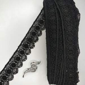 Кружево макраме Sindtex 5см (20м) Цвет - Черный (17-XR11641A-2) Кружево макраме Sindtex 5см (20м) Цвет - Черный (17-XR11641A-2)