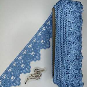 Кружево макраме Sindtex 6,5см (13м) Цвет - Голубой (07-T1138-3) Кружево макраме Sindtex 6,5см (13м) Цвет - Голубой (07-T1138-3)