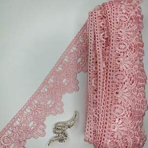 Кружево макраме Sindtex 6,5см (13м) Цвет - Розовый (07-T1138-8)