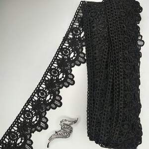 Кружево макраме Sindtex 6,5см (13м) Цвет - Черный (07-T1138-11)