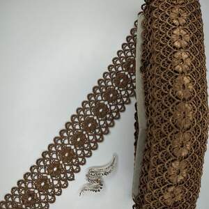 Кружево макраме Sindtex 6,5см (20м) Цвет - Коричневый (08-Y11560-4)