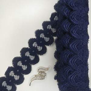 Кружево макраме Sindtex 7см (13м) Цвет - Синий тёмный (10-L0434-5)