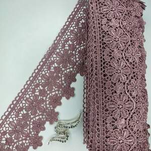 Кружево макраме Sindtex 8,5см (13м) Цвет - Сирень/пудра (13-L0007-8)