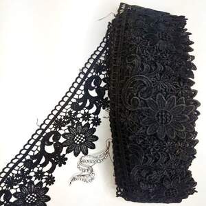 Кружево макраме Sindtex 8,5см (13м) Цвет - Черный (34-C70072-2)