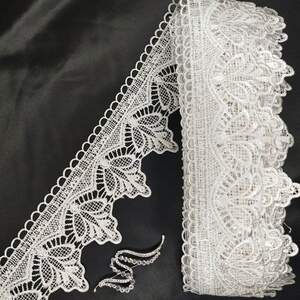 Кружево макраме Sindtex 8см (13м) Цвет - Белый с желтизной (02-T1169-1)