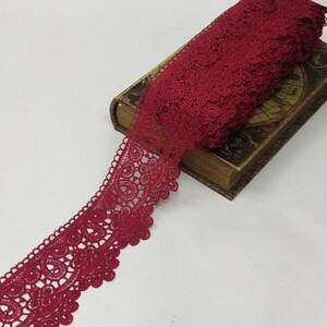 Кружево макраме Sindtex 8см (13м) Цвет - Бордовый (729-66-048)