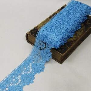 Кружево макраме Sindtex 8см (13м) Цвет - Голубой (729-66-187)