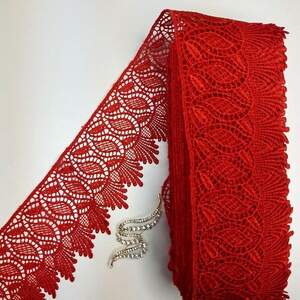 Кружево макраме Sindtex 8см (13м) Цвет - Красный (35-SF4556-5)