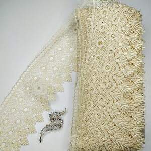 Кружево макраме Sindtex 8см (13м) Цвет - Молочный (31-SF3062-2)