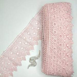 Кружево макраме Sindtex 8см (13м) Цвет - Розовый (31-SF3062-5)