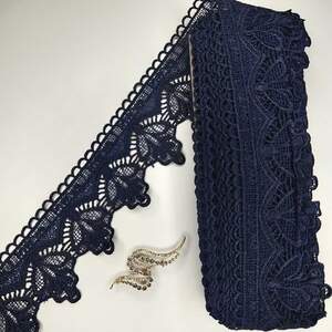 Кружево макраме Sindtex 8см (13м) Цвет - Синий тёмный (02-T1169-3) Кружево макраме Sindtex 8см (13м) Цвет - Синий тёмный (02-T1169-3)