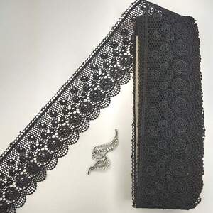 Кружево макраме Sindtex 8см (13м) Цвет - Черный (29-SF3100-2) Кружево макраме Sindtex 8см (13м) Цвет - Черный (29-SF3100-2)