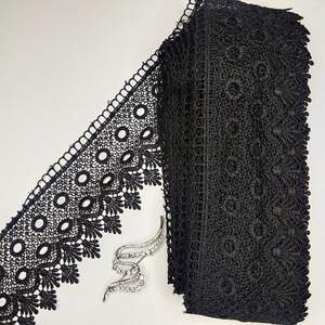 Кружево макраме Sindtex 8см (13м) Цвет - Черный (31-SF3062-6)