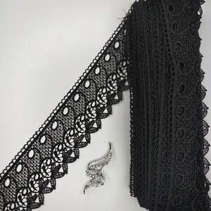 Кружево макраме Sindtex 8см (20м) Цвет - Черный (03-Y12460-3) Кружево макраме Sindtex 8см (20м) Цвет - Черный (03-Y12460-3)