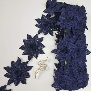 Кружево макраме Sindtex 8см (9м) Цвет - Синий (46-HL1471-2) Кружево макраме Sindtex 8см (9м) Цвет - Синий (46-HL1471-2)