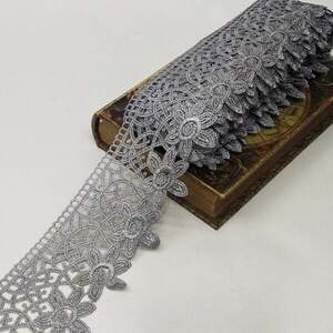 Кружево макраме Sindtex 9см (13м) Цвет - Серый (729-93-180)