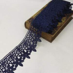 Кружево макраме Sindtex 9см (13м) Цвет - Синий темный (729-93-154)