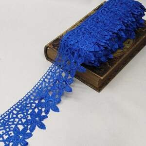 Кружево макраме Sindtex 9см (13м) Цвет - Синий электрик (729-93-040)