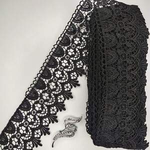 Кружево макраме Sindtex 9см (13м) Цвет - Черный (06-SF3119-7)