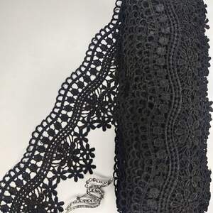 Кружево макраме Sindtex 9см (13м) Цвет - Черный (14-L0460-3)