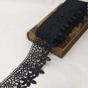 Кружево макраме Sindtex 9см (13м) Цвет - Черный (729-93-039)