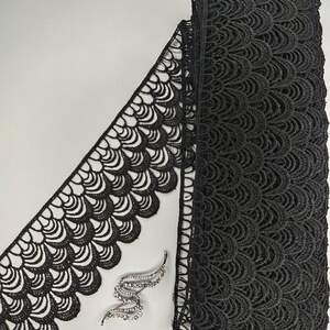 Кружево макраме Sindtex 9см (20м) Цвет - Черный (16-D1186-2)