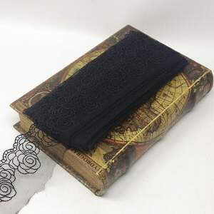 Кружево на сетке (фатине) Sindtex 6см (13м) Цвет - Черный (77-LZ129-3) Кружево на сетке (фатине) Sindtex 6см (13м) Цвет - Черный (77-LZ129-3)