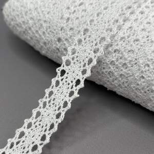 Кружево натуральное лен 2 см Цвет - Белый (М6307-1) Кружево натуральное лен 2 см Цвет - Белый (М6307-1)