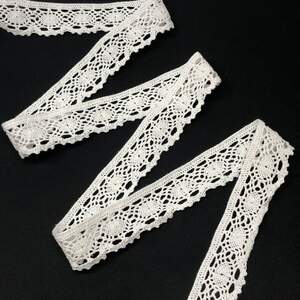 Кружево натуральное лен 2,5 см Цвет - Белый (лен-1284) Кружево натуральное лен 2,5 см Цвет - Белый (лен-1284)