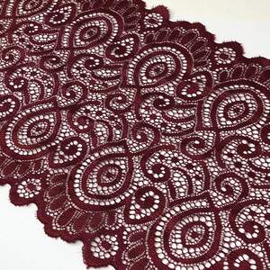 Кружево стрейч Моника, 18см (цена за 1м). Цвет-БОРДО Кружево стрейч Моника, 18см (цена за 1м). Цвет-БОРДО