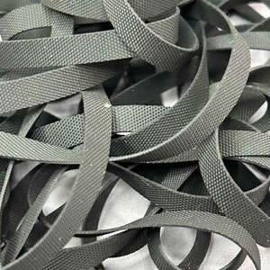 Латексная резинка для купальников 6 мм рифленая - черная