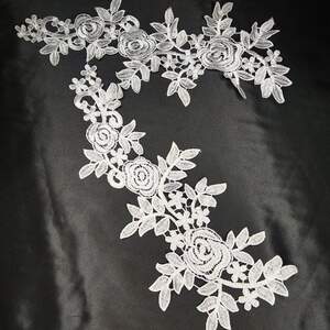 Лейсы кружевные фрагменты Sindtex - Белый (ЛК-DH11-36W)