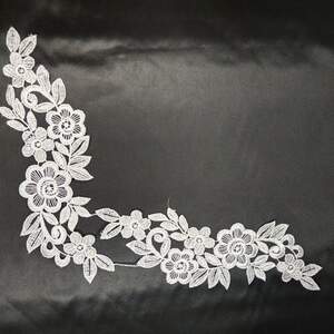 Лейсы кружевные фрагменты Sindtex - Белый (ЛК-DH32W)