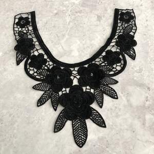 Лейсы кружевные фрагменты Sindtex - Черный (ЛК-031В)