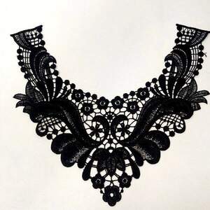 Лейсы кружевные фрагменты Sindtex - Черный (ЛК-157B)