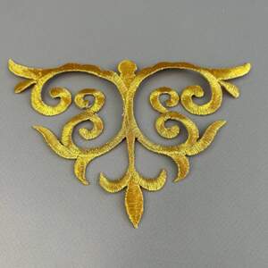 Лейсы, термо аппликации 11х16 см - золото