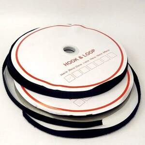 Липучка швейная пришивная 1,6 см Черная 22,5 м.