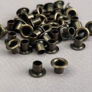 Люверс D-3,5мм нержавейка с пластиковым кольцом-антик (100шт) (матр.00252)