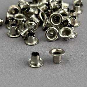 Люверс D-3,5мм нержавейка с пластиковым кольцом-никель (100шт) (матр.00252)