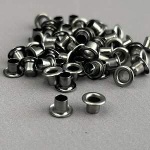 Люверс D-3,5мм нержавейка с пластиковым кольцом-темный никель (100шт) (матр.00252)