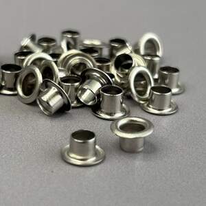 Люверс D-4мм нержавейка с пластиковым кольцом-никель (100шт) (матр.00253)