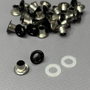 Люверс с пластиковым кольцом - черный D-5мм (100шт) (матр.00254)